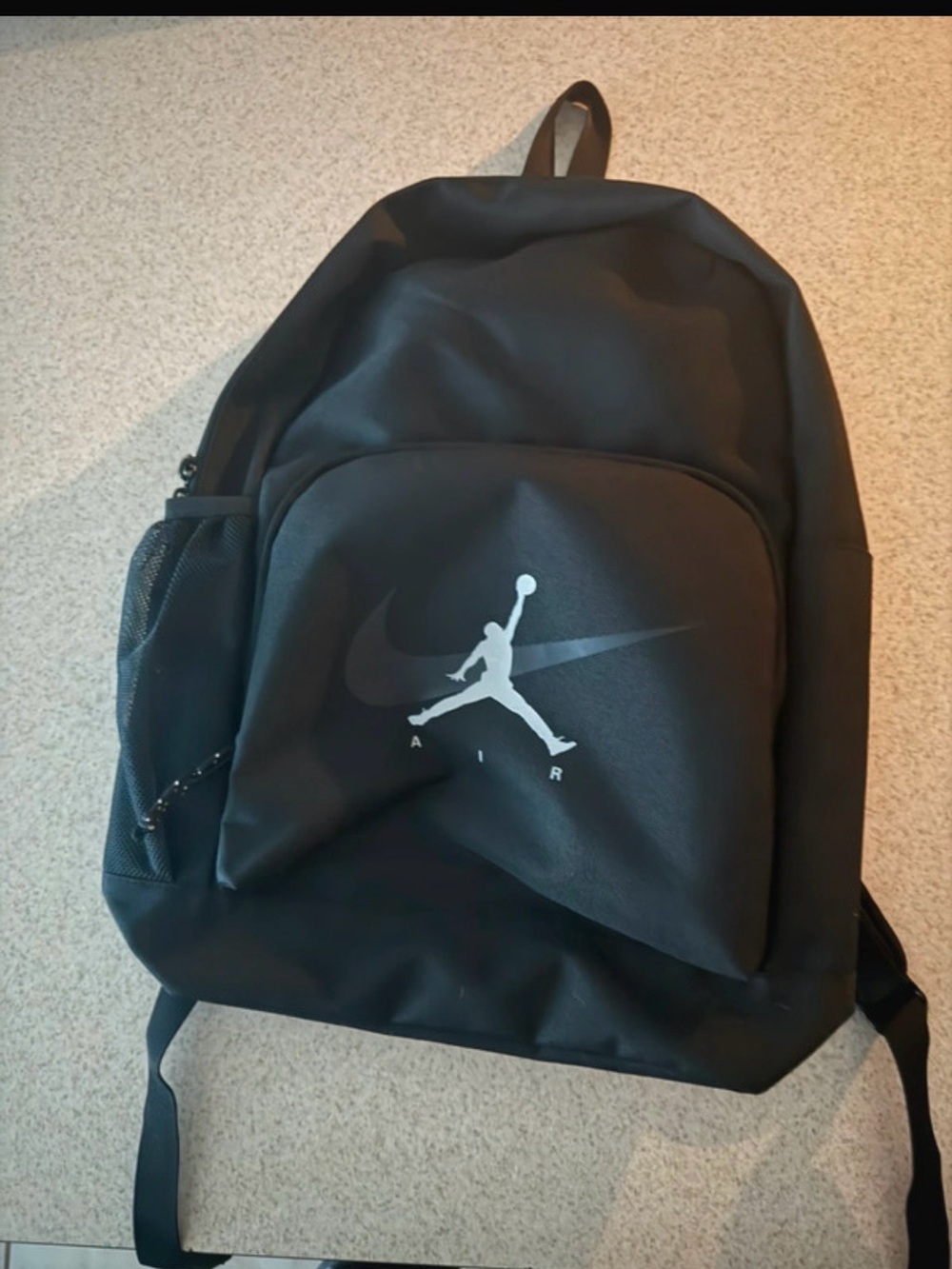 Nike Black Backpack with White Jumpman and Swoosh Logos